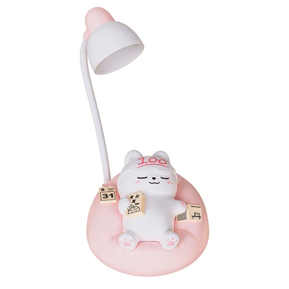 USB Charging Sleeping Cat Night Light Eye Protection Dimming Bedside Table Lamp Desktop Soft Light Sleeping Atmosphere Light