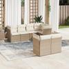 VidaXL Garden Lounge Set with Cushions 7 Pcs Beige Braided Resin 3217898