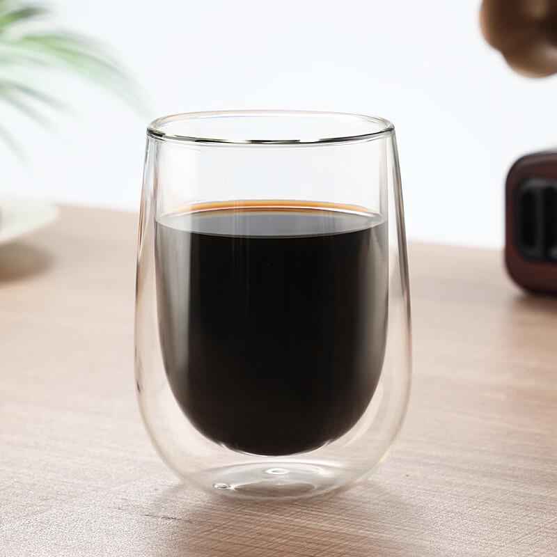 Shangqi Double-Wall Glass Mug with Handle, 350ml
