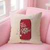 Cherry Drink D-Dr-P-Pepper Cushion Cover Natural Linen Pillow Case Double-Sided Print Decorative Sofa Pillowcase Home Decor Gift