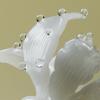 Handmade Flower Ceramic Incense Holder, Artificial Crystal Glass Foam Incense Sticks Holder  Artistic Iris Flower Gift for Women