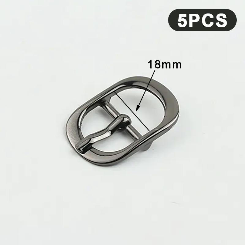 5Pcs Metal Pin Belt Buckles Durable Strap Clasps 12/18/25mm for DIY Shoes Bag Handbag Leather Craft Repair