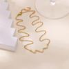 Niche design wave necklace women's light luxury zircon collarbone chain neck chain new corrugated pendant