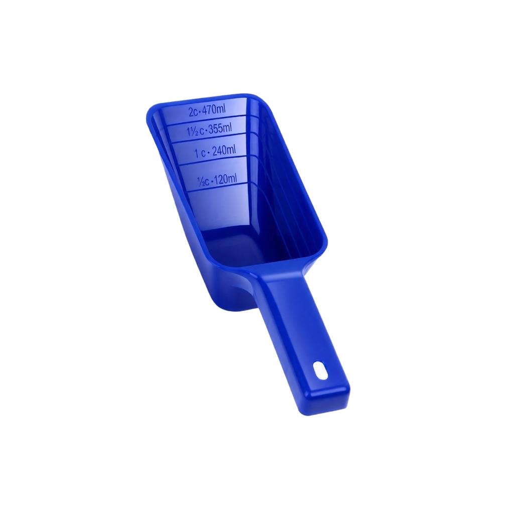 Pet Food Scoop with Measurement Markings Dog Food Shovel Cat Food Measuring Spoon Durable Plastic Material Large Capacity