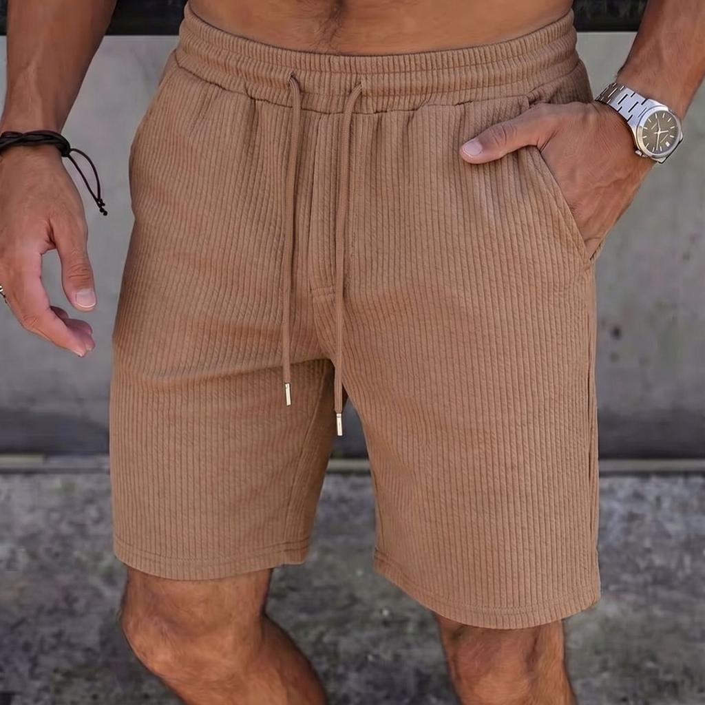 Mens Summer Jacquard Loose Casual Sports Beach Shorts
