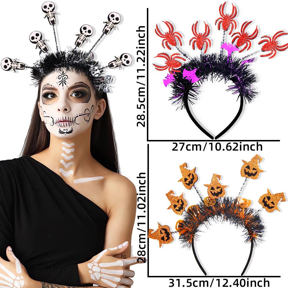New Halloween Headband, Holiday Party Horror Pumpkin Headband, Ghost Festival Decoration, Creative Bat Headband