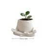 1PCS 3D Printed New Meditation Sitting Flower Pot for Succulent Planting, Office Desk Ornament