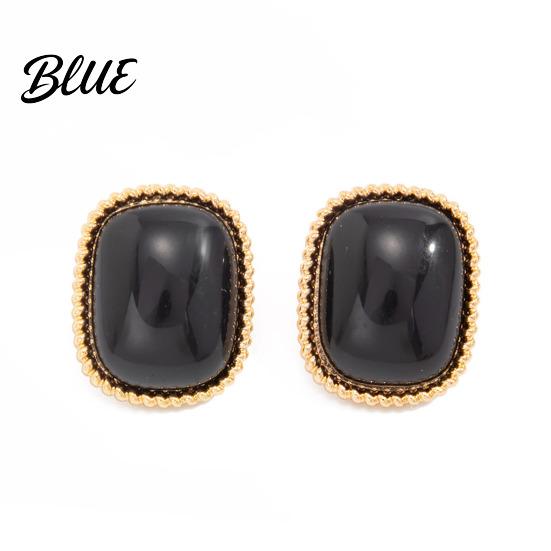 Vintage Style Ring/Earrings Women Ring/Earrings with Large Square Stone Retro