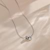 Roman-Style Diamond-Encrusted Titanium Steel Necklace For Women Trendy High-End Versatile Clavicle Chain Set Colorfast