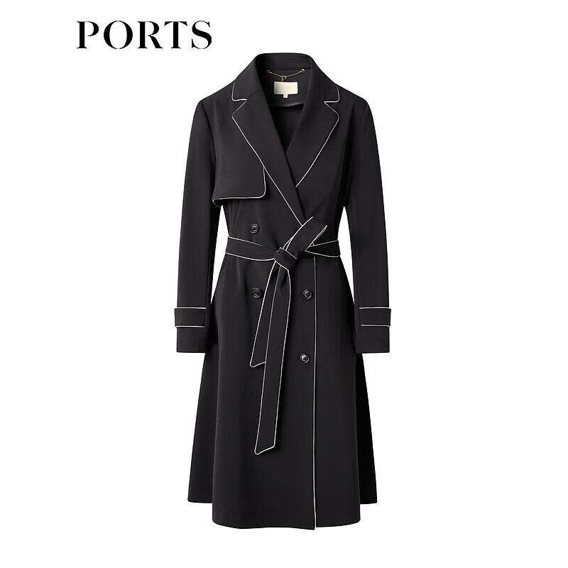 PORTS Women's Elegant Mid-Length Trench Coat