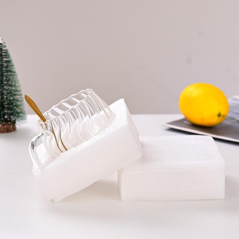 Creative Single-Layer Colored Striped Glass Cup with Handle – Fun Round Juice Coffee Mug