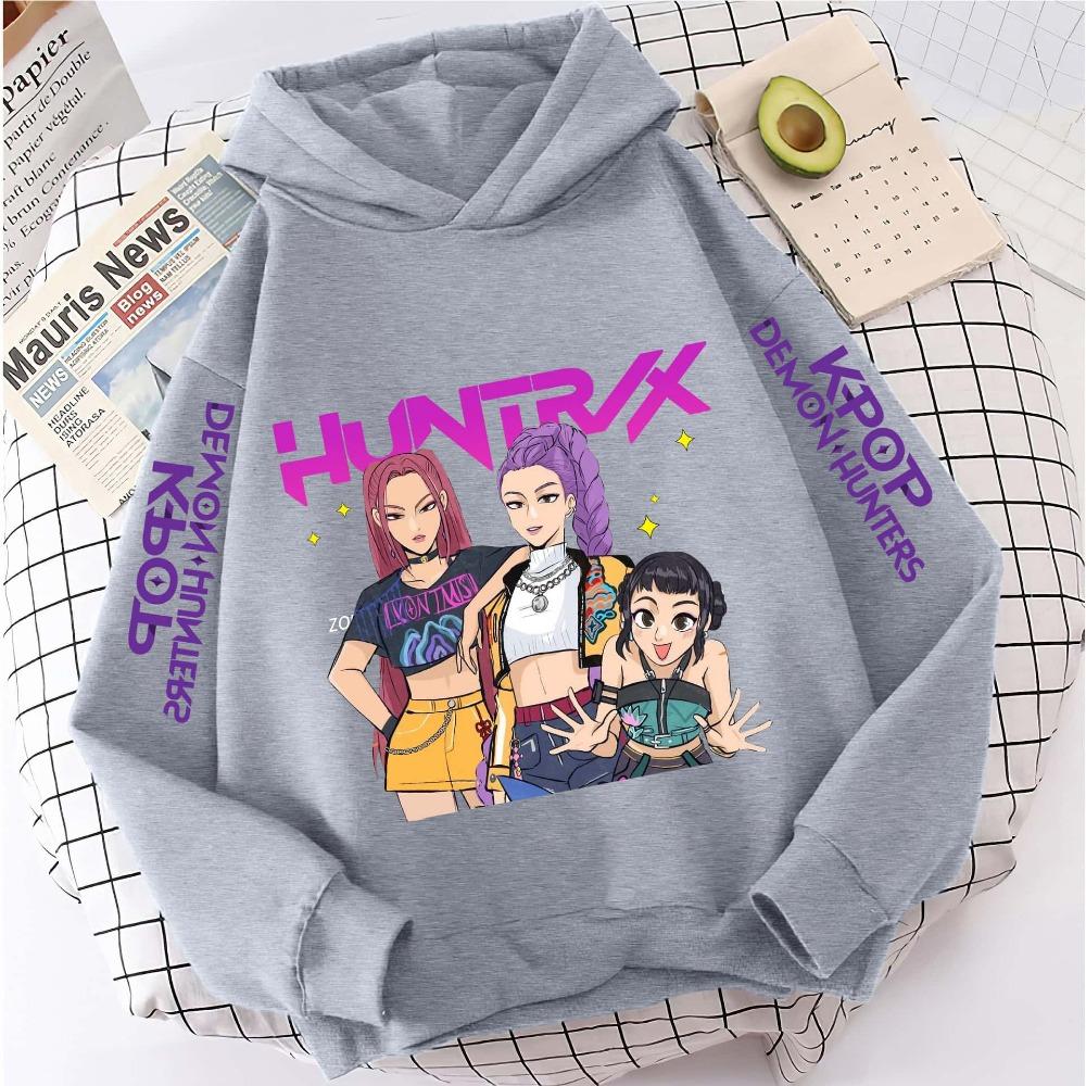 K-pop Devil Hunter Hoodie Girls' Long Sleeve Jacket Saja Children's Printed Hoodie Fashion Hoodie Children's Top