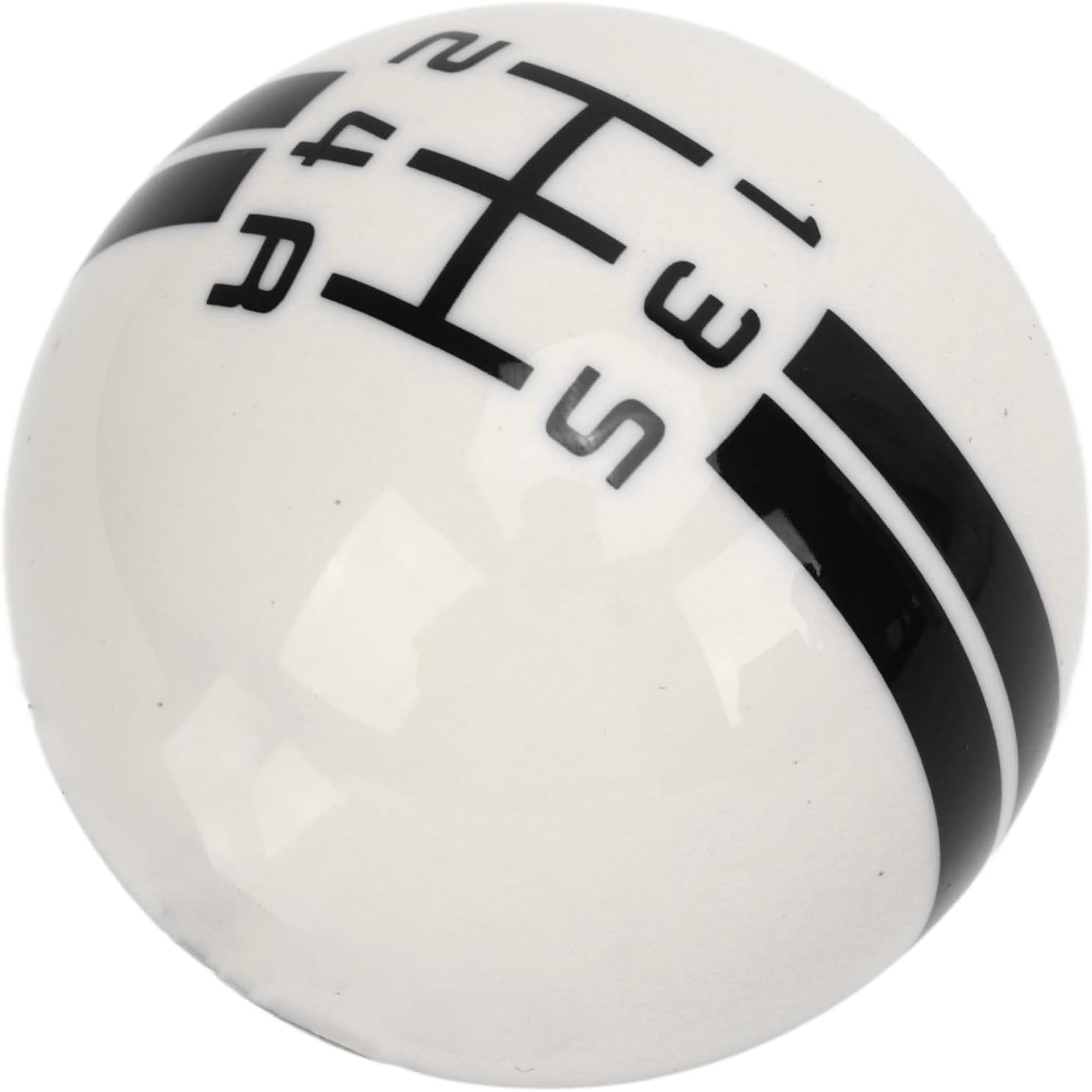

Acouto 5 Speed Gear Shift Knob Metal Resin Manual Shift Lever Knob Manual Shifter Lever Stick Head Knob Replacement for 1967 to 2018 (White Black)