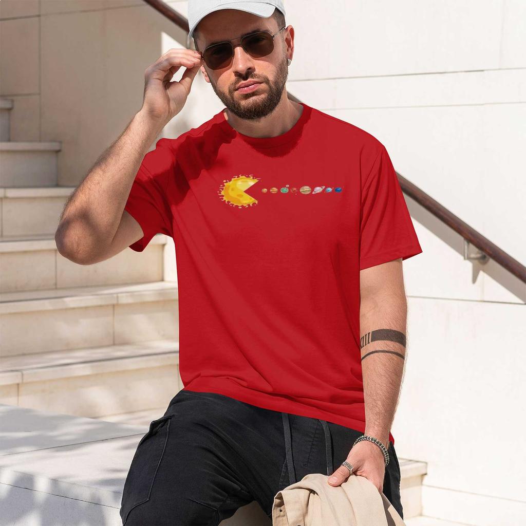 2026 New Model Solar System Planets Print Tees For Unisex Casual Quick Drying Breathable Tshirt Short Sleeve Tshirt For Running T