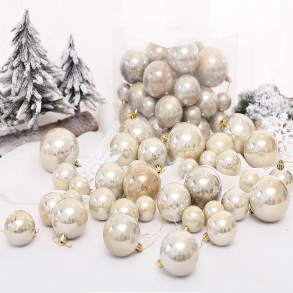 Fashion 37pcs Christmas Ball Pearl Color Gift Crafts Christmas Tree Decorative Party Supplies Toy Christmas Festival