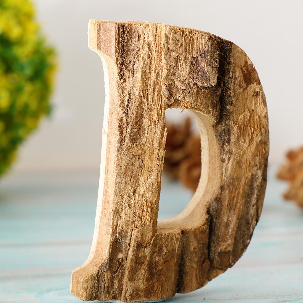 Handcraved Drevené písmená Čísla dverí Abeceda Písmeno Plávajúce meno