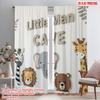 2pcs 2D Flat Printing Curtains Jungle Safari Nursery Fabric Without Electricity Party Decorations Perfect for Outdoor Holiday