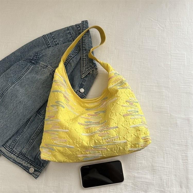 Schicke Bunte Gestreifte Canvas Umhängetasche Für Damen Perfekt Für Den Alltags-Look