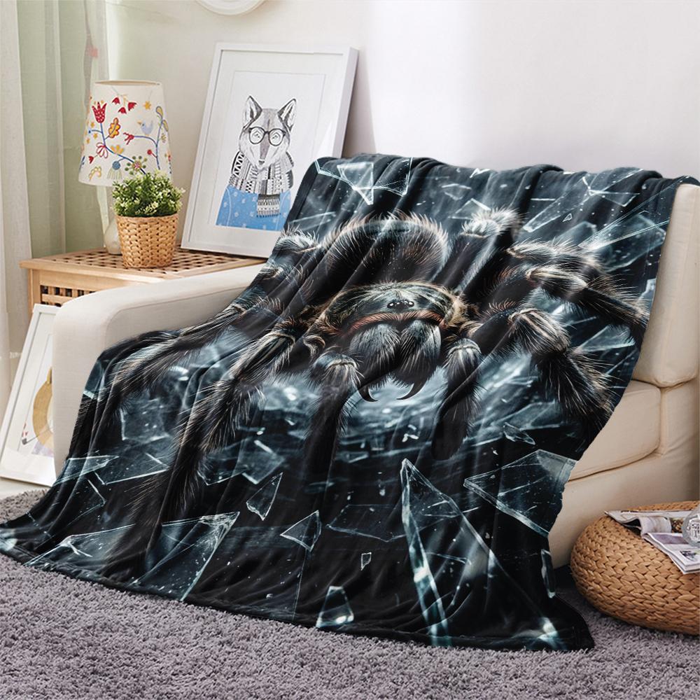 1PC Cute Pets Print Flannel Blanket, High quality All Seasons, Home Decor, Warmth and Comfort, Perfect for Christmas Gifts