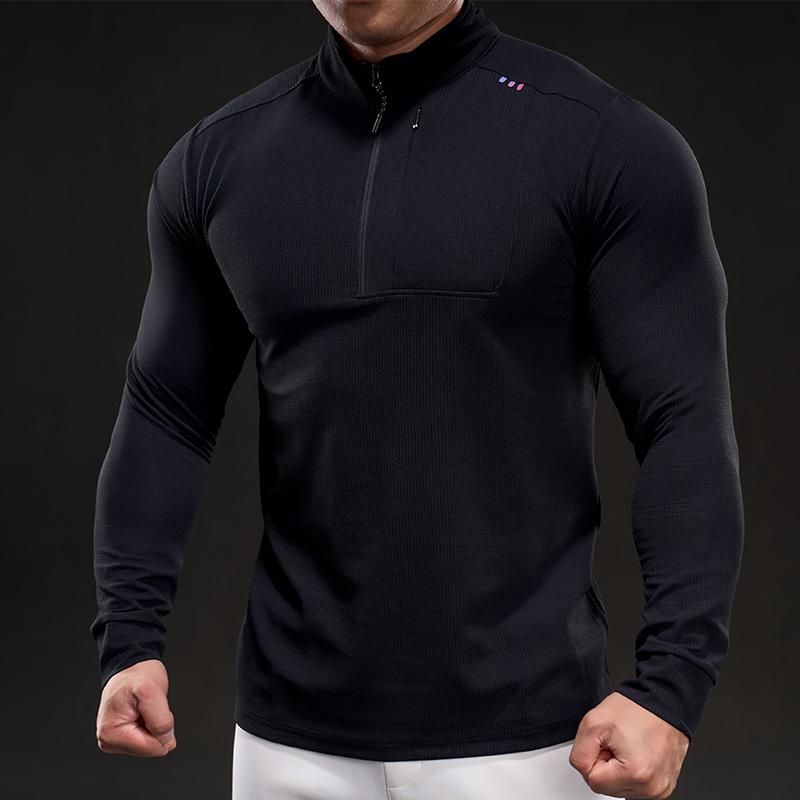 New Spring Slim Elastic Long-sleeved Training Suit Casual and Fashionable Running Sports Fitness Outdoor T-shirt
