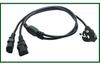 16A Three-Pin Splitter Power Cord for Server Chassis Cabinet, 2.5 Sq. 1-to-2 with Dual C13 Connections