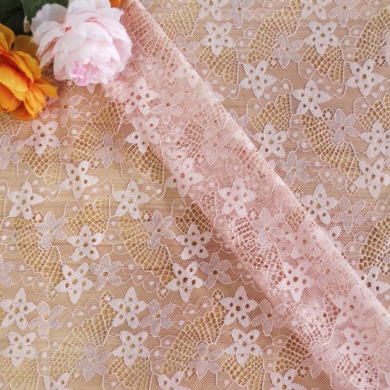 Polyester Lace Star Hollow Women's Wedding & Formal Dresses Fabric