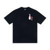 Camiseta de Algodón Unisex de Corte Holgado con Estampado de Letras Camiseta Casual de Manga Corta para Adolescentes y Adultos