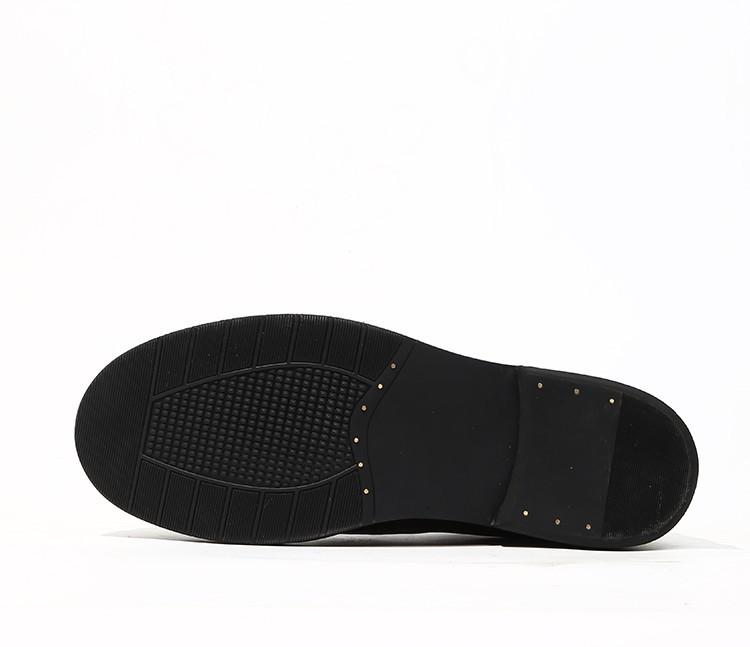 Men'S Shoes British Retro Round Head Men'S Light Trend Business Casual Leather Shoes Big Head Height And Thickness