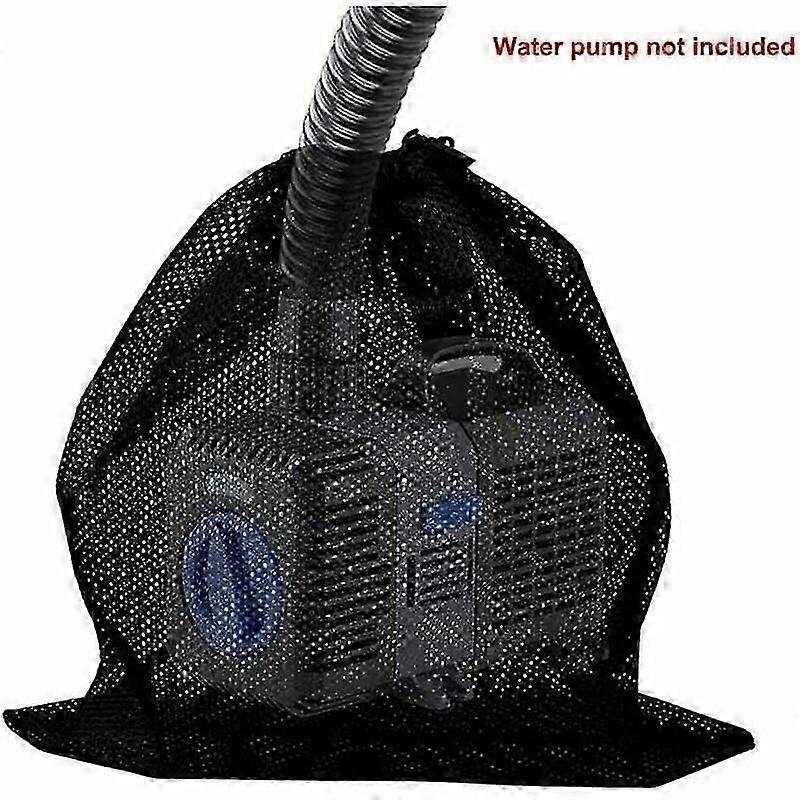 2 Pack Pond Pump Blocking Bags, Industrial Filter Net, for Biological Pond Filter, Black