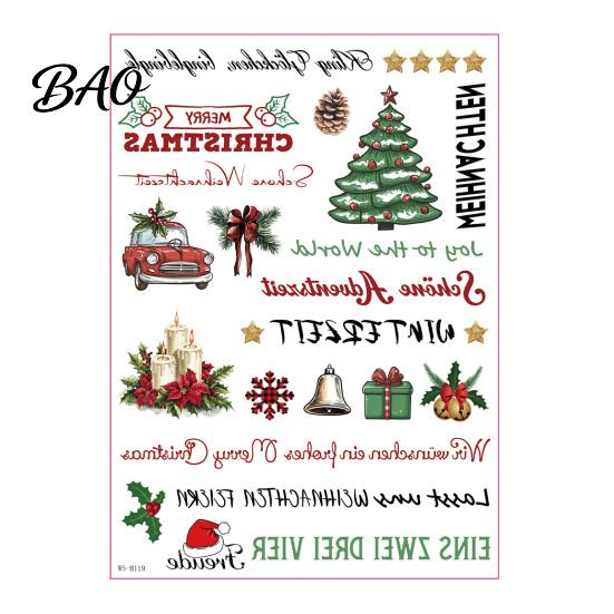 Easy Apply Candle Stickers Christmas Transfer Stickers, DIY Holiday Craft Supplies, Waterproof Atmospheric Home Decor Decorative Decals for Making And