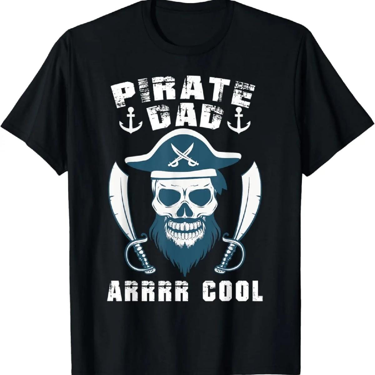 Смешная футболка с цитатой про папу-пирата XXXXXL разноцветный