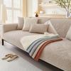 New Pure Cotton Sofa Cushion for All Seasons, Non-slip Cotton Fabric Seat Cushion, Leather Sofa Cover, Cloth Towel