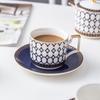 Nordic Ins Bone China Coffee Cup Golden Handle Coffee Pot Ceramic High Grade Milk Tea Pot Creative Afternoon Tea Black Tea Cup