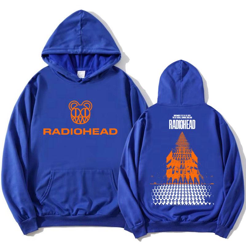 Rock Band Radiohead Trasa 2025 Listopad Bluzy Polarowe Zimowe Długi Rękaw Bluzy z Kapturem Casualowa Moda Męskie/Damskie Pulowery