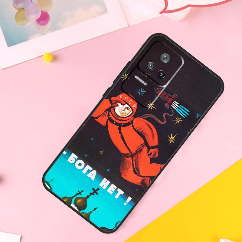 CCCP Soviet Space Propaganda Art Case For Xiaomi 14 Ultra 13 11T 12T 13T Pro 12 Lite POCO X6 Pro M6 X3 X4 X5 M5s F3 F5 Cover