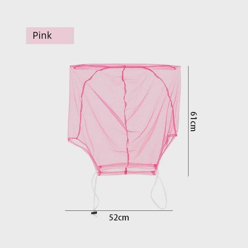 

Outdoor Extra Large Shade Netting Gauze Cap Mask Beekeeping Mosquito-Proof Insect-Proof Fishing Mesh Hat Gauze Cap Pullover Mesh Large Brim Shawl Pink Large