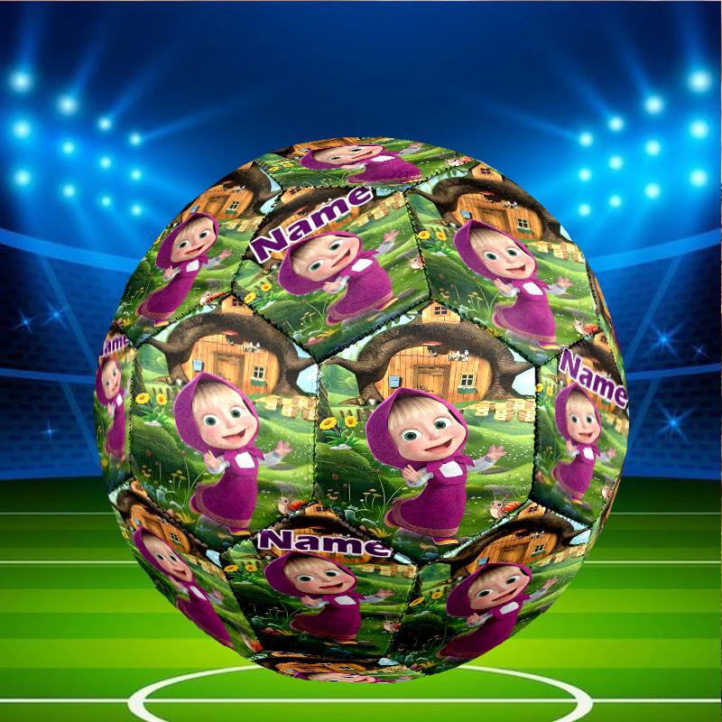 Custom Name Personalized Masha and The Bear-A Print Size 5 Soccer Ball Training & Match Football, for Team, Kicking, Gift for Football Enthusiasts