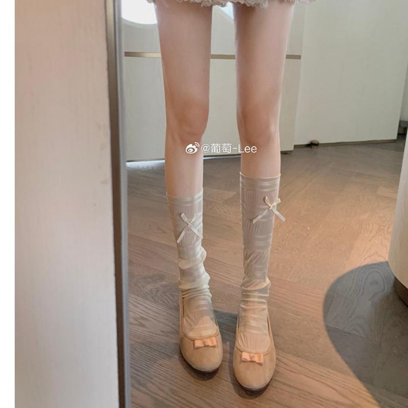 Frosted Shallow Mouth Soft Sole Ballet Mary Jane Women's Shoes Bow Single Shoes Women's Flat Bottom