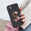 For Samsung Galaxy Note 10 Note10 Plus Case Flower Gold Letter A Z Shockproof Soft Silicone Phone Cover For Samsung Note 10+ Bag