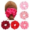 59 Colors XXL Plus Size Hair Ties Oversized Hair Scrunchies Extra Large Malaysia Muslim Hair Tie Chiffon Silk Satin Scrunchy