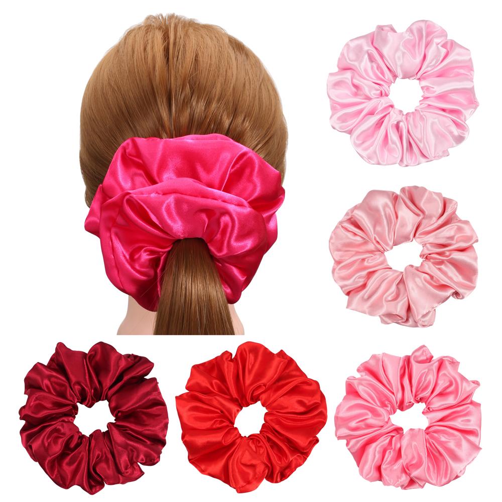 59 Colors XXL Plus Size Hair Ties Oversized Hair Scrunchies Extra Large Malaysia Muslim Hair Tie Chiffon Silk Satin Scrunchy