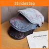 Retro Washed Denim Beret With Pattern Design For Womens Daily Outing Casual
