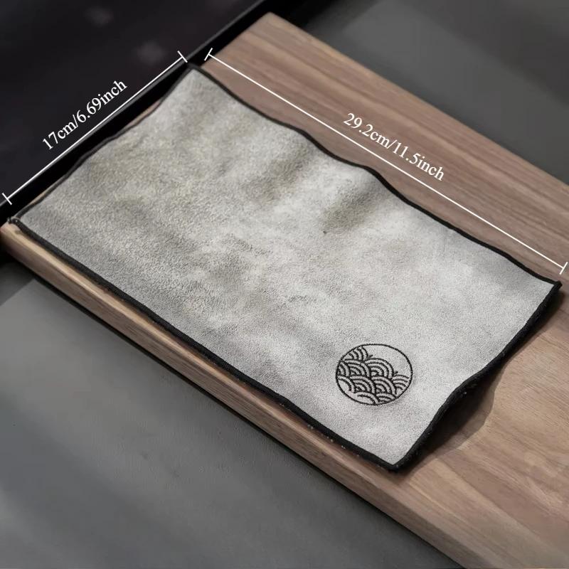 Water Absorption Tea Towel Tea Cloth Thickened Coffee Table Cloth Zen Teaware Towel Cotton Linen Rag Pad Tea Table Accessories
