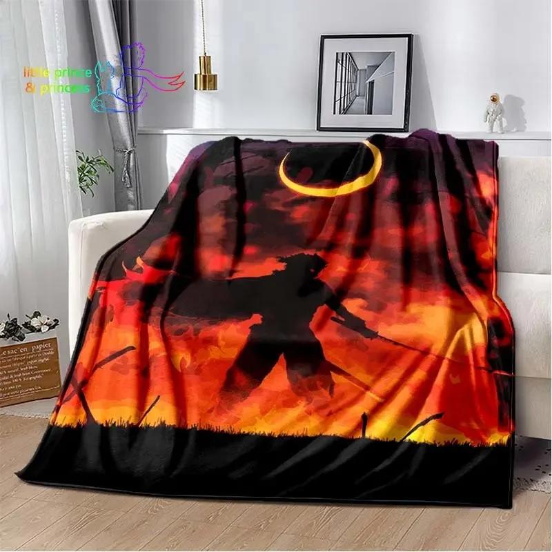 Rengoku Kyoujurou Demon Slayer Character Anime Blanket Lightweight Comfortable Soft Breathable Ultra Warm Blanket Bedding Travel