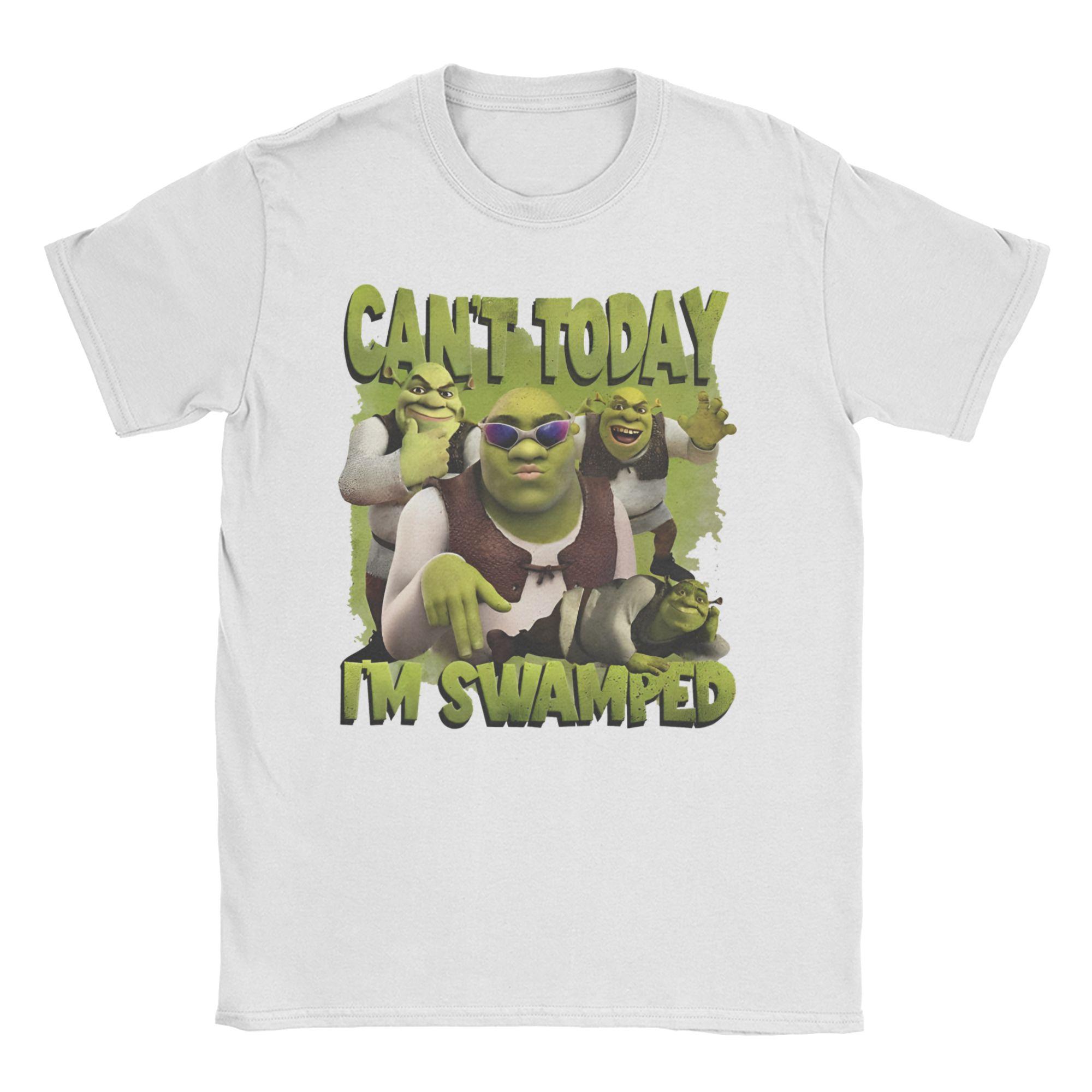 

SShreks Cant Today Im Swamped TShirts for Unisex Women Cotton Tee Shirt Crewneck Short Sleeve T Shirts Original Clothes S