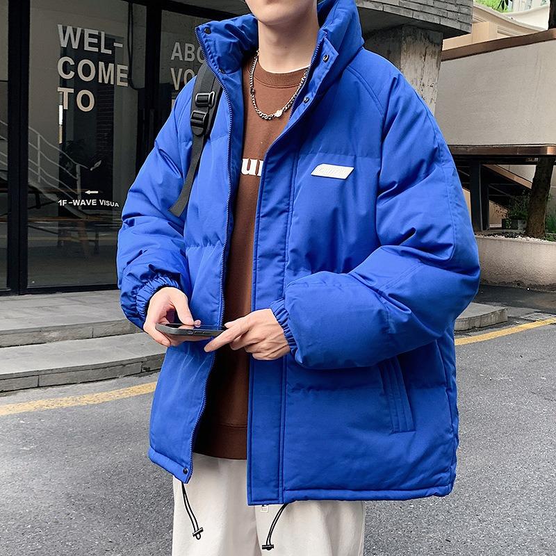 

Men s and women s new loose and thickened stand-up collar couple s cotton-padded clothes couple s cotton-padded clothes 4XL