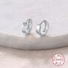 Skutečné stříbrné náušnice 925 pro ženy Minimalistické lesklé kruhové náušnice Kancelářské dámské módní šperky Boucle oreille femme