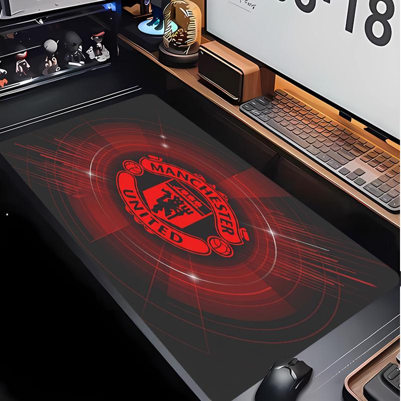 Manchester United Football Pattern Mouse Pad Non?Slip Rubber Base Gaming Mousepad For Desk Office Home