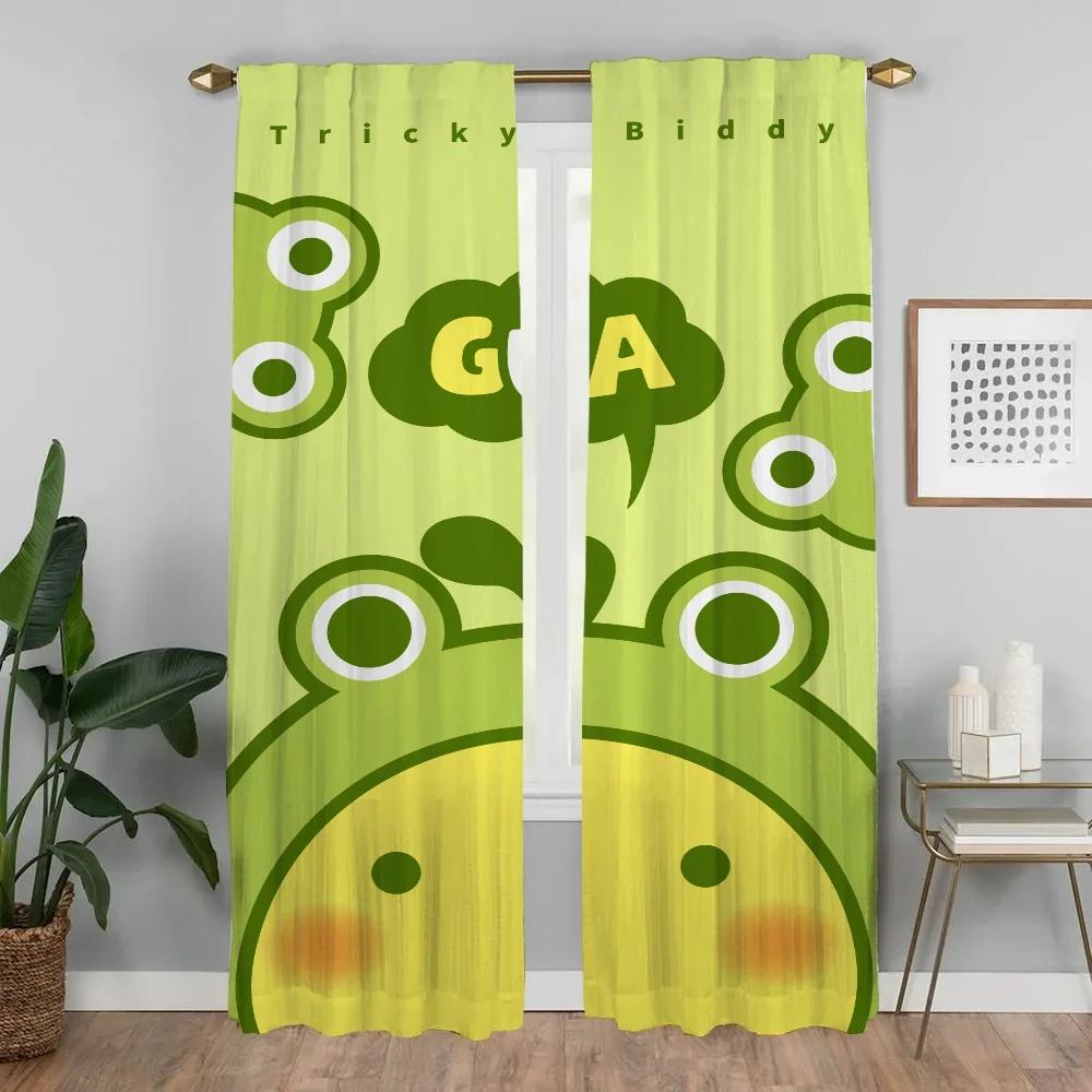 Shades Home Interior Curtains for Living Room Curtain Tulle for Bedroom Halloween Decoration Anti-mosquito Curtains 2 Pieces