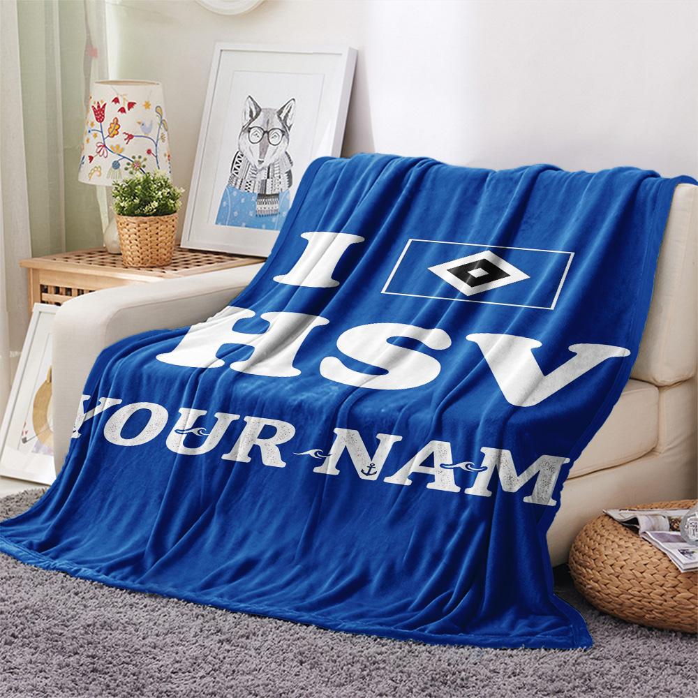 1PC Custom Name HSV Patterned Flannel Blanket Suitable For All Seasons for Home Decor Warmth and Comfort Gifts Holiday Present -HE70